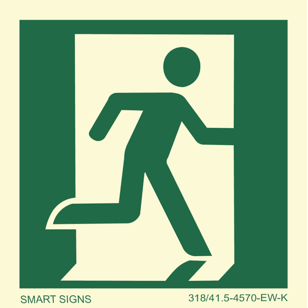 Springande man - Dørr höger, Aluminium