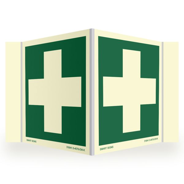 Førstehjelp plogskilt 200*200, Aluminium 